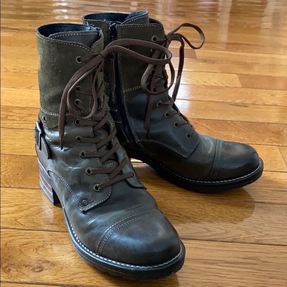 Täōs Army Green Leather/suede boot size EU 40/US 9
